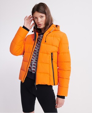 Superdry Spirit Icon Puffer Női Kabát Narancssárga | YGBAH8270